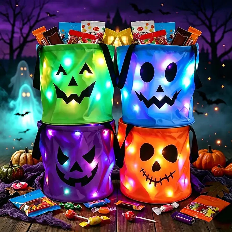 LED Halloween Trick-or-Treat Bags