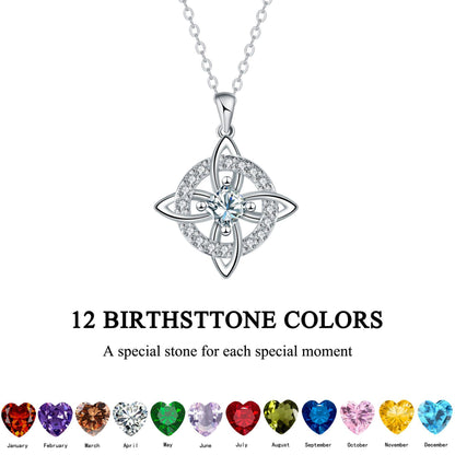 Mystical Birthstone Witches Knot Necklace – Natural Crystal🔮💞Protect Your Loved Ones