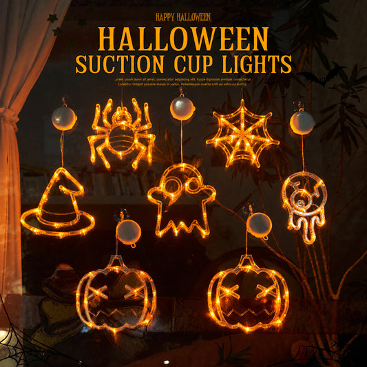 Halloween LED Suction Cup Lights – Spooky Window Decorations
