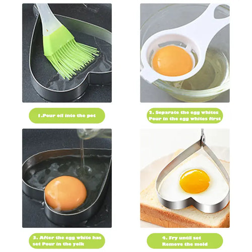 5 Counts Set Fried Egg Rings Molds