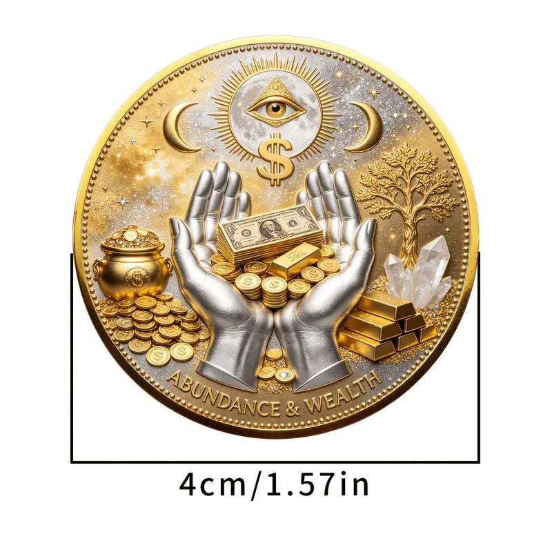 ⏰65% OFF💥3D All-Seeing Eye Prosperity Coin – Wealth & Good Luck Charm