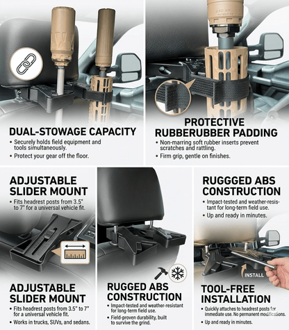 🔥Upgraded Heavy-Duty：The Ultimate Universal Seat Back supporting structure Rack