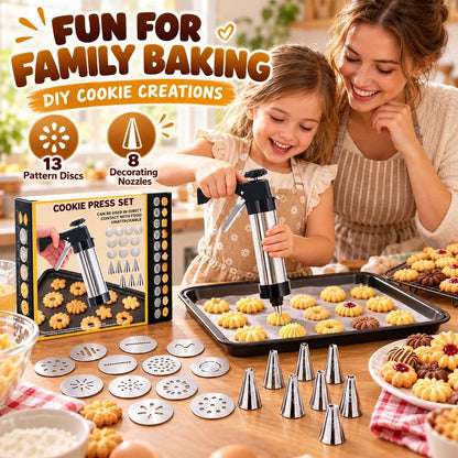 🍪Stainless Steel Cookie Press & Decorating Kit