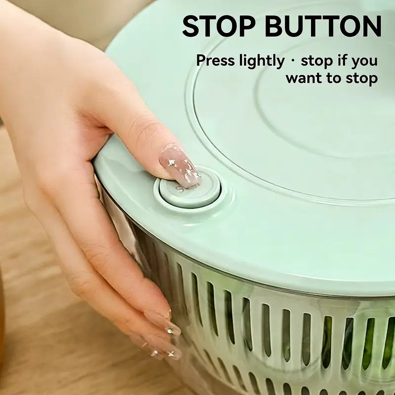 3-in-1 Salad Spinner Large, Vegetable & Fruit Washing Bowl with Slicer