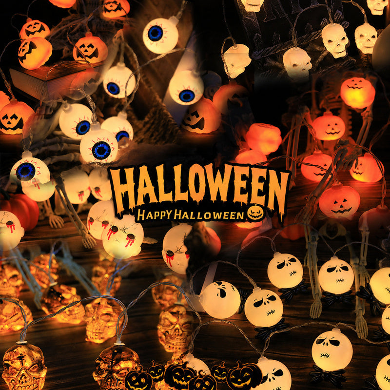 Halloween LED String Lights – Mummy, Pumpkin & Ghost Decorations
