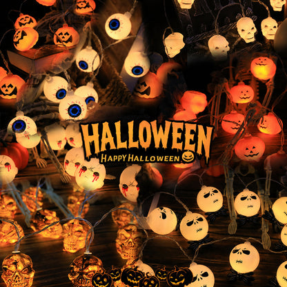 Halloween LED String Lights – Mummy, Pumpkin & Ghost Decorations