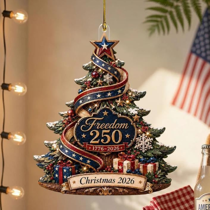 USA 250th Anniversary Christmas Ornament