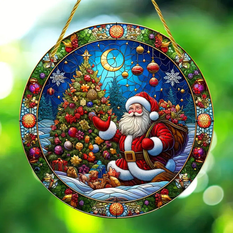"Santa's Sassy Salute" Christmas Ornament