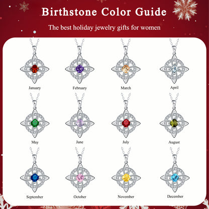 Mystical Birthstone Witches Knot Necklace – Natural Crystal🔮💞Protect Your Loved Ones