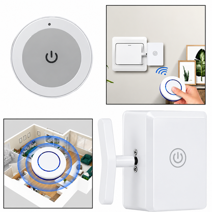 🔥2 In 1 Wireless Intelligent Button Lazy Remote Control Switch Light On Panel