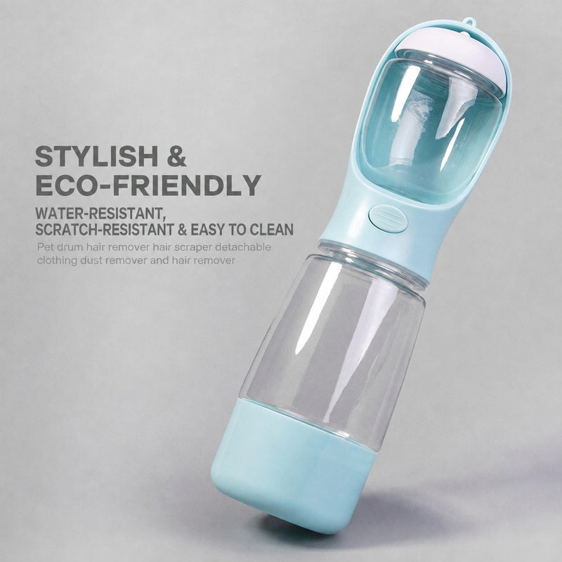 3-in-1 Leak-Proof Pet Travel Water Bottle with Food & Poop Bag Storage