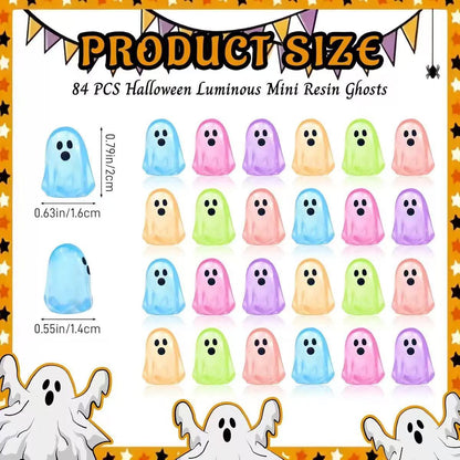Glow-in-the-Dark Ghost Resin Charms
