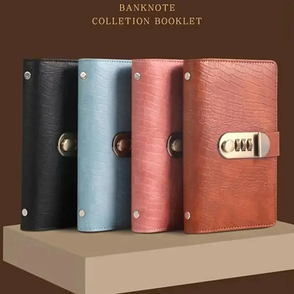A6 Savings Notebook with 3-Digit Combination Lock