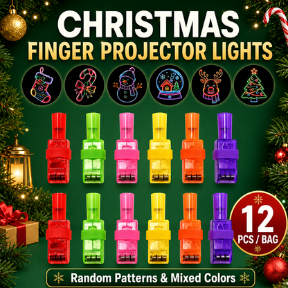 Halloween & Christmas LED Finger Projector Rings