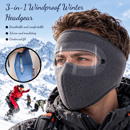 Winter Thermal Face Mask with Detachable Goggles