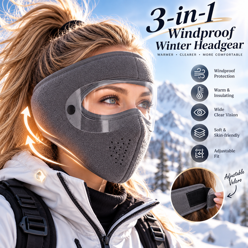Winter Thermal Face Mask with Detachable Goggles