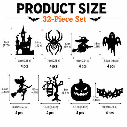 Halloween LED Silhouette Wall Light Stickers for Home Window Door Party