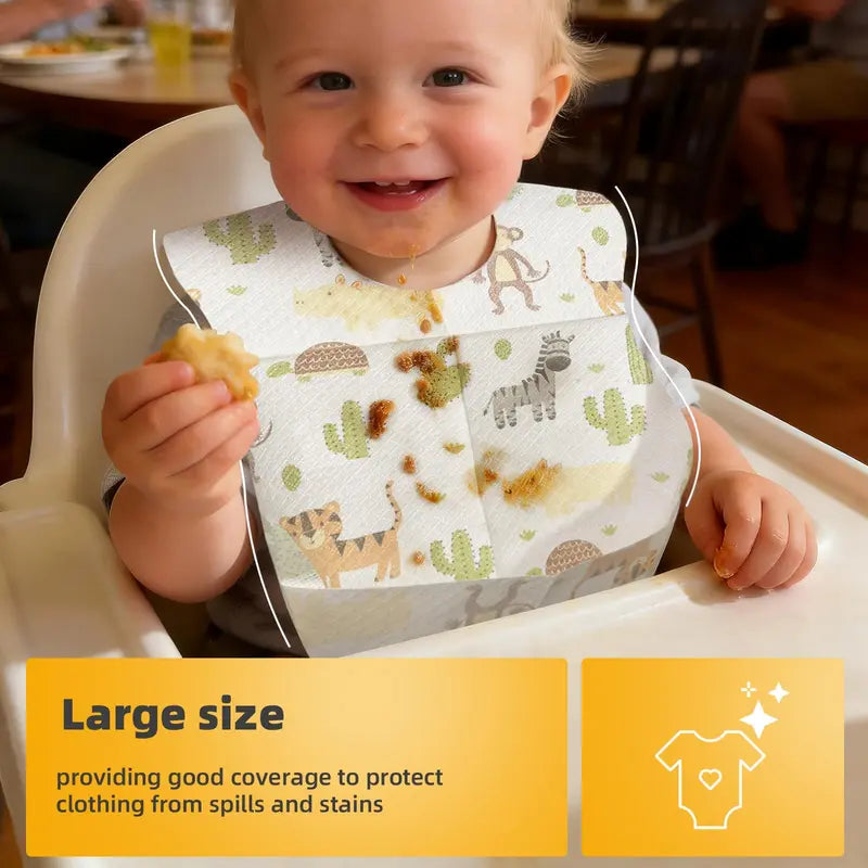Leak-Proof Disposable Toddler Bibs