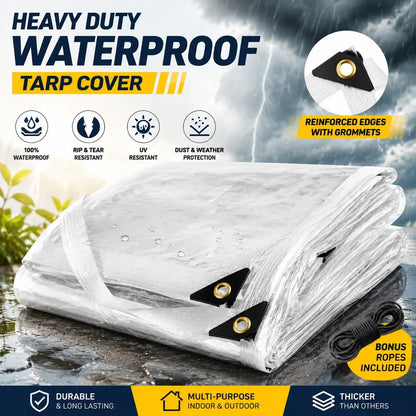 RainShield Pro™ Transparent Waterproof Tarp