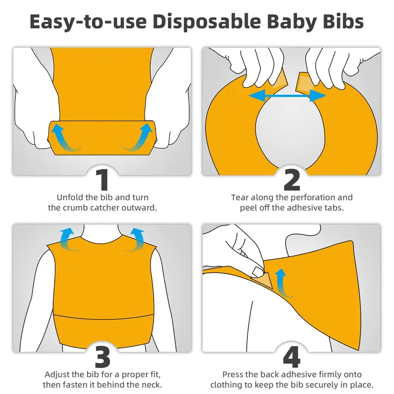 Leak-Proof Disposable Toddler Bibs