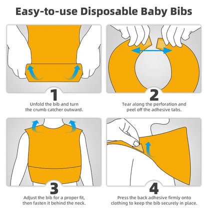 Leak-Proof Disposable Toddler Bibs