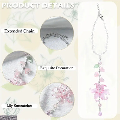 Lily of the Valley Crystal Suncatcher Car Charm