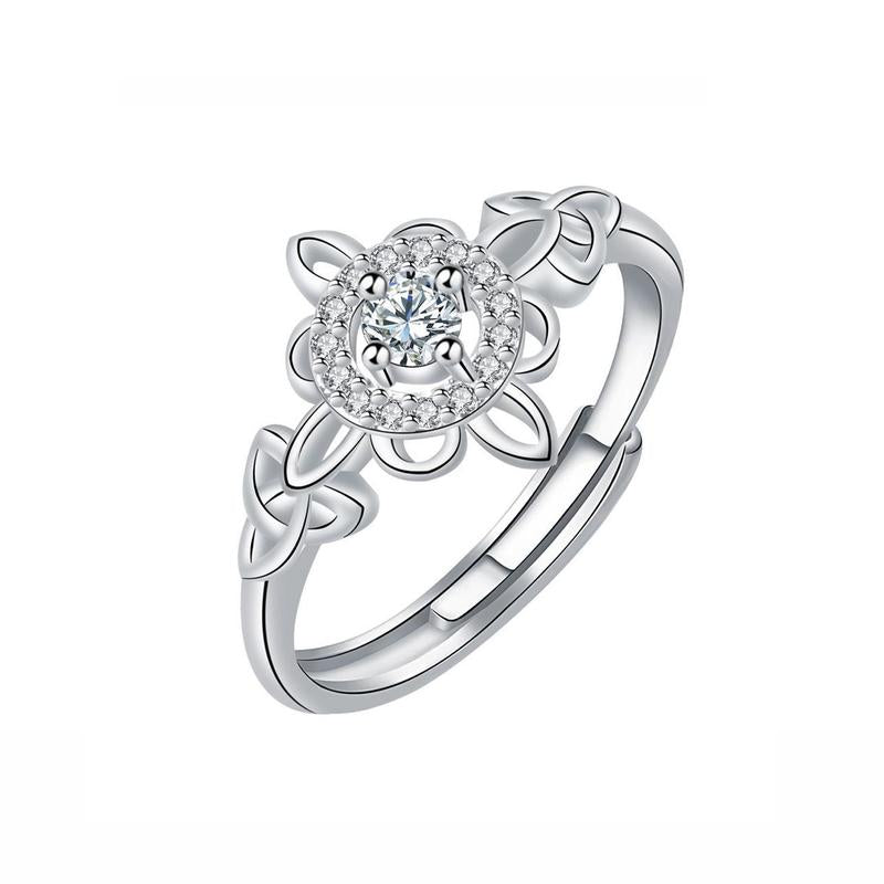 Celtic Floral Birthstone Ring