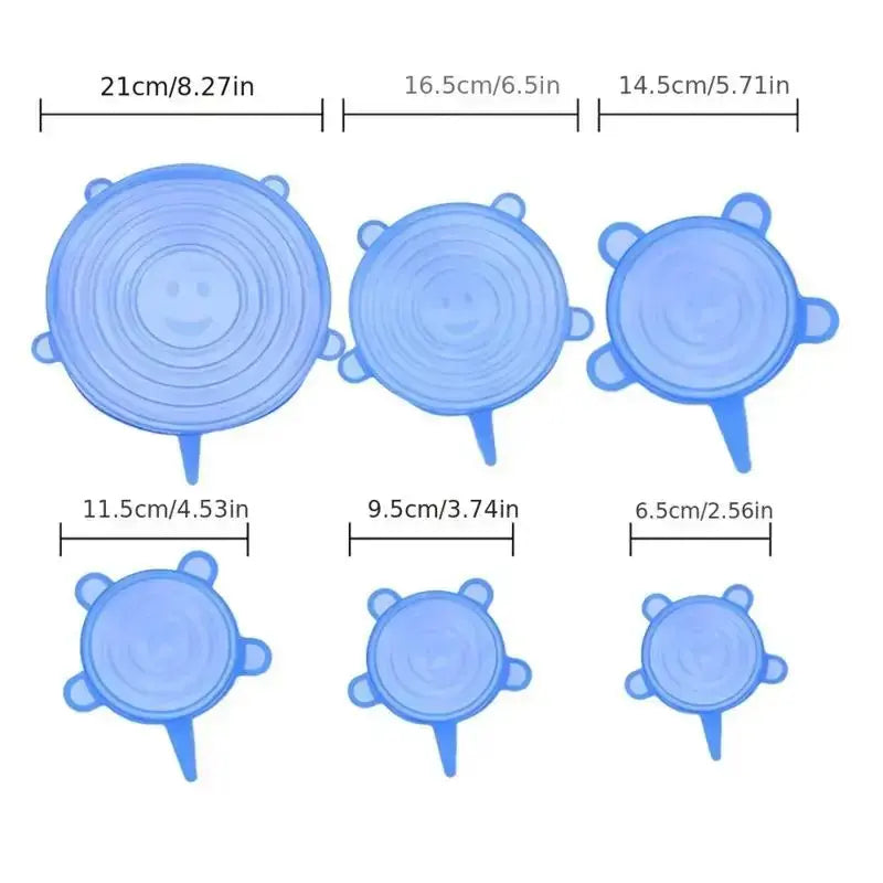 Reusable Stretch Silicone Bowl Lids (6-Pack)