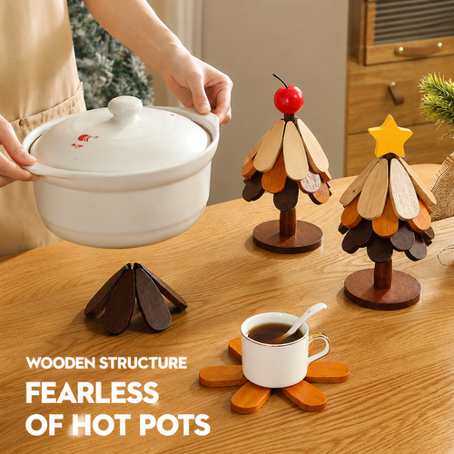 Premium Wooden Christmas Tree Trivet
