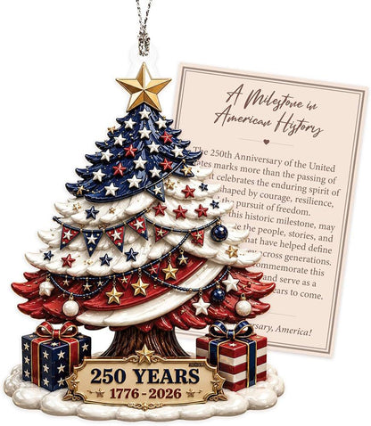 USA 250th Anniversary Christmas Ornament