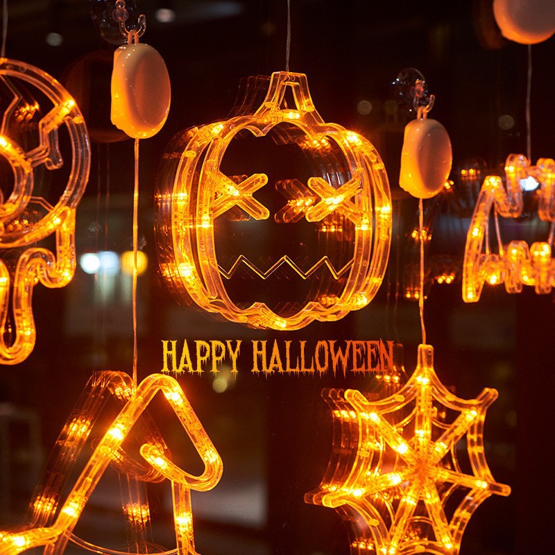 Halloween LED Suction Cup Lights – Spooky Window Decorations