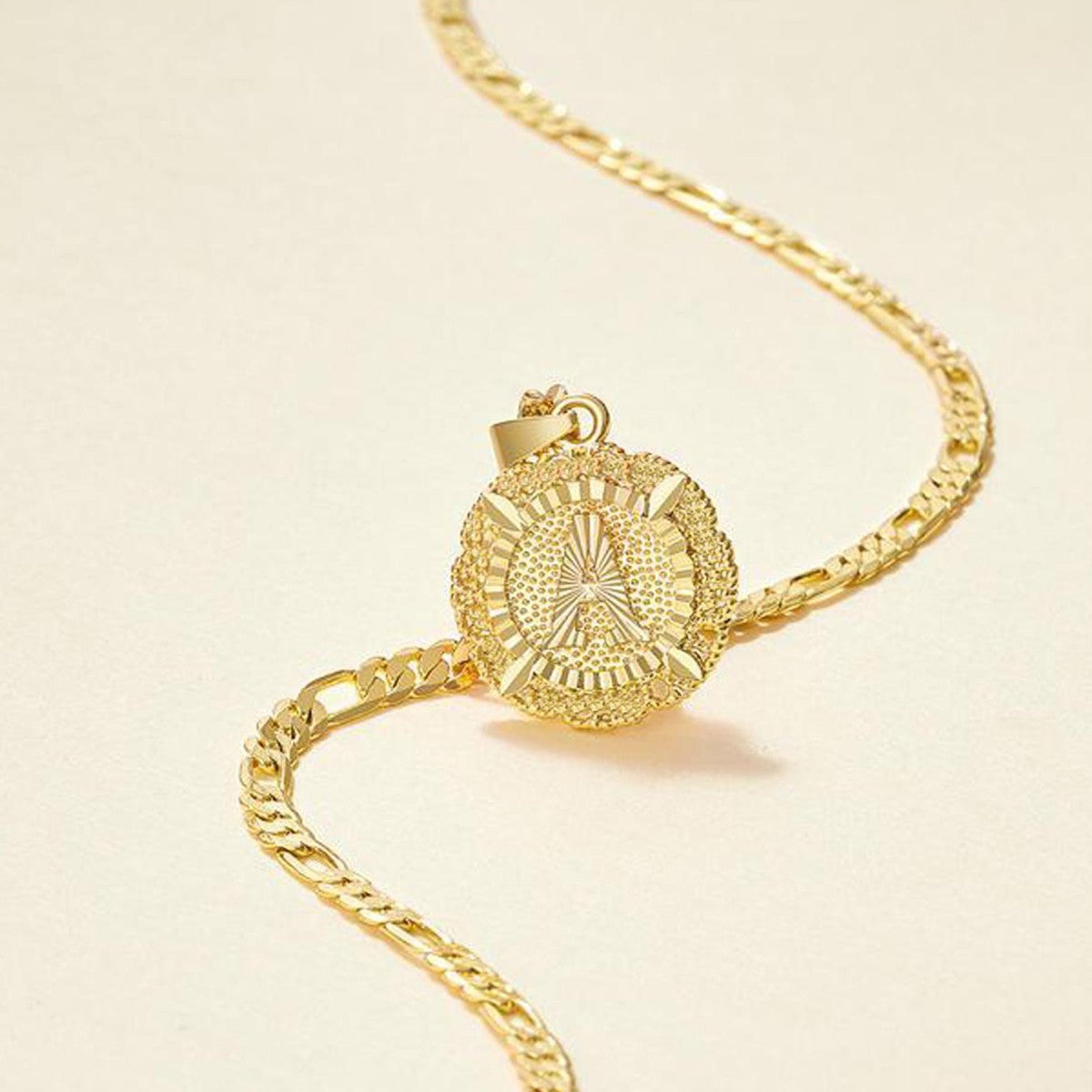 14K Gold Plated Initial Letter Pendant Necklace – A–Z