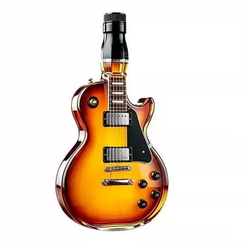 🔥Christmas: (The Best Gift for Dad)―Appetite for Rock: Vintage Sunburst Guitar Figurine Spirit Bottle