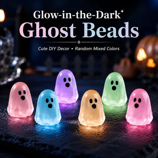 Glow-in-the-Dark Ghost Resin Charms