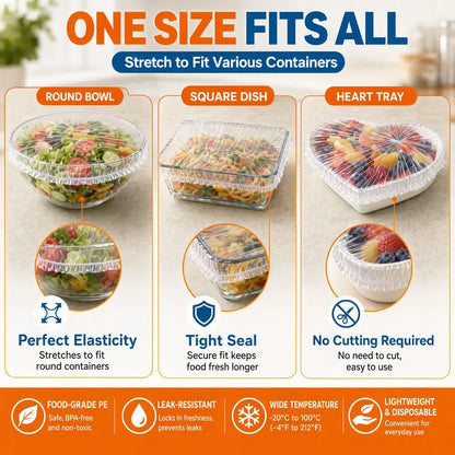 100PCS Reusable Food Bowl Covers