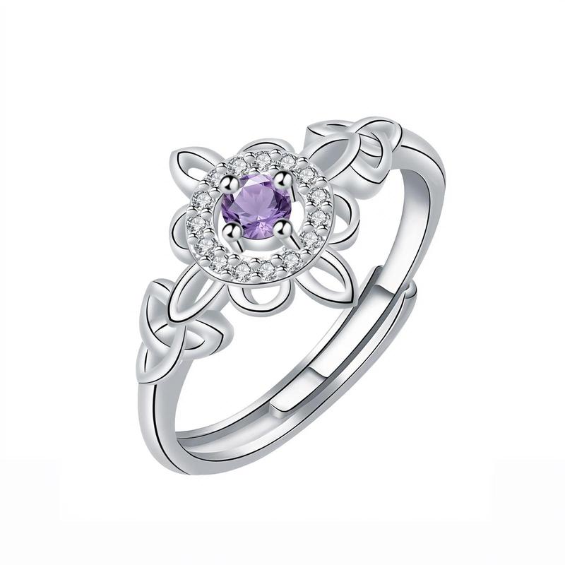 Celtic Floral Birthstone Ring