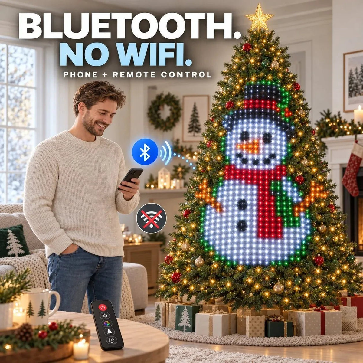 🔥SALE 🎄Smart Animated Christmas Tree Lights – App-Controlled LED Effects