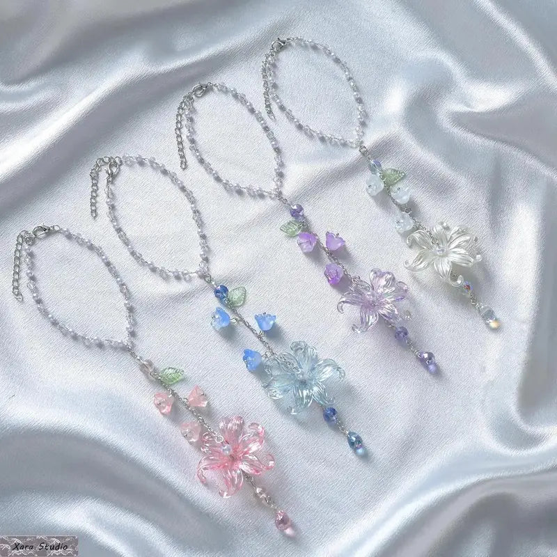 Lily of the Valley Crystal Suncatcher Car Charm