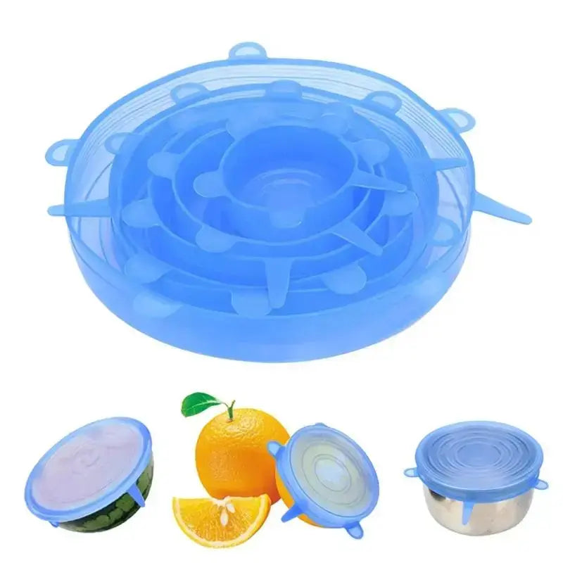 Reusable Stretch Silicone Bowl Lids (6-Pack)