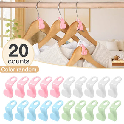 Space Saving Hangers Connector Hooks 20 Counts