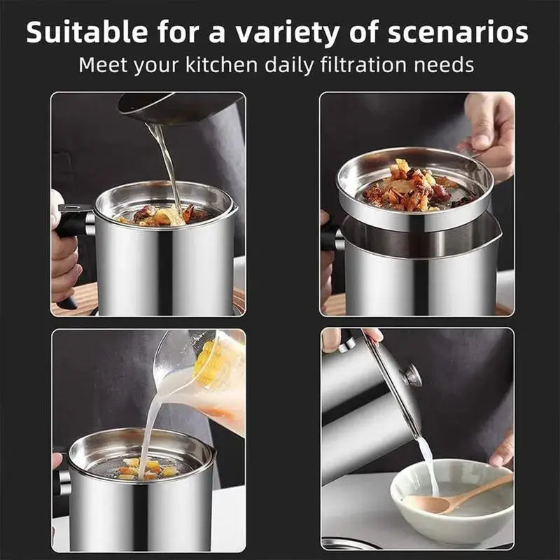 Stainless Steel Oil Dispenser with Filter