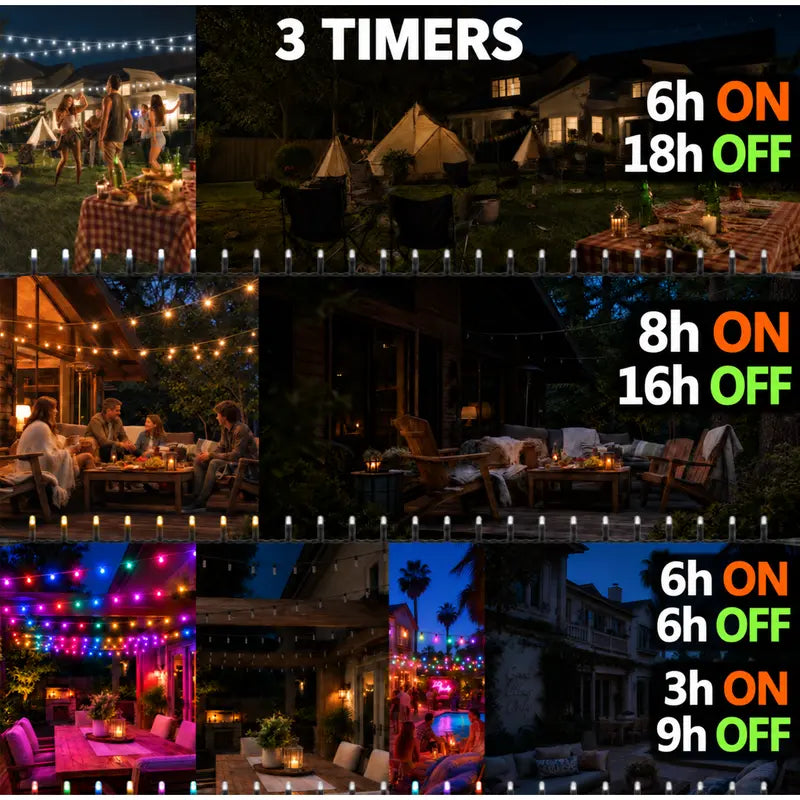 Fairy String Lights, 8 Modes, Timer, Remote - Christmas & Party Decor