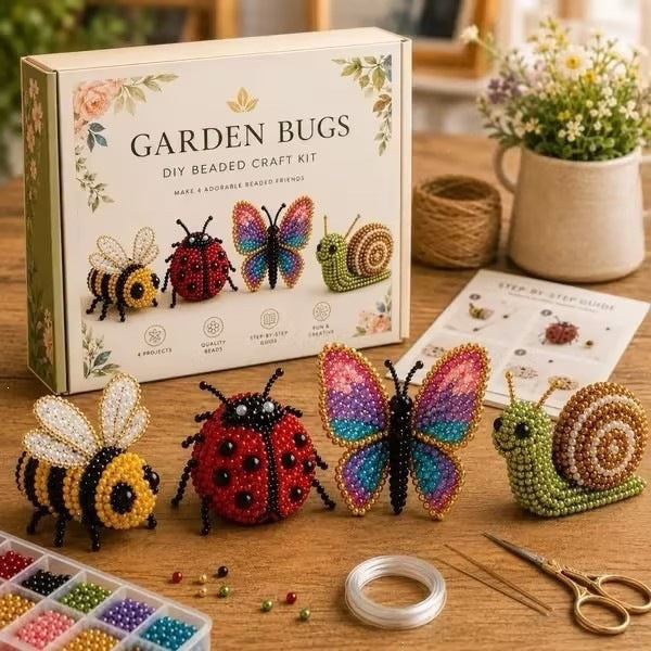 3D Beaded Cat DIY Kit – Adorable 4-Piece Handmade Cat Craft Set