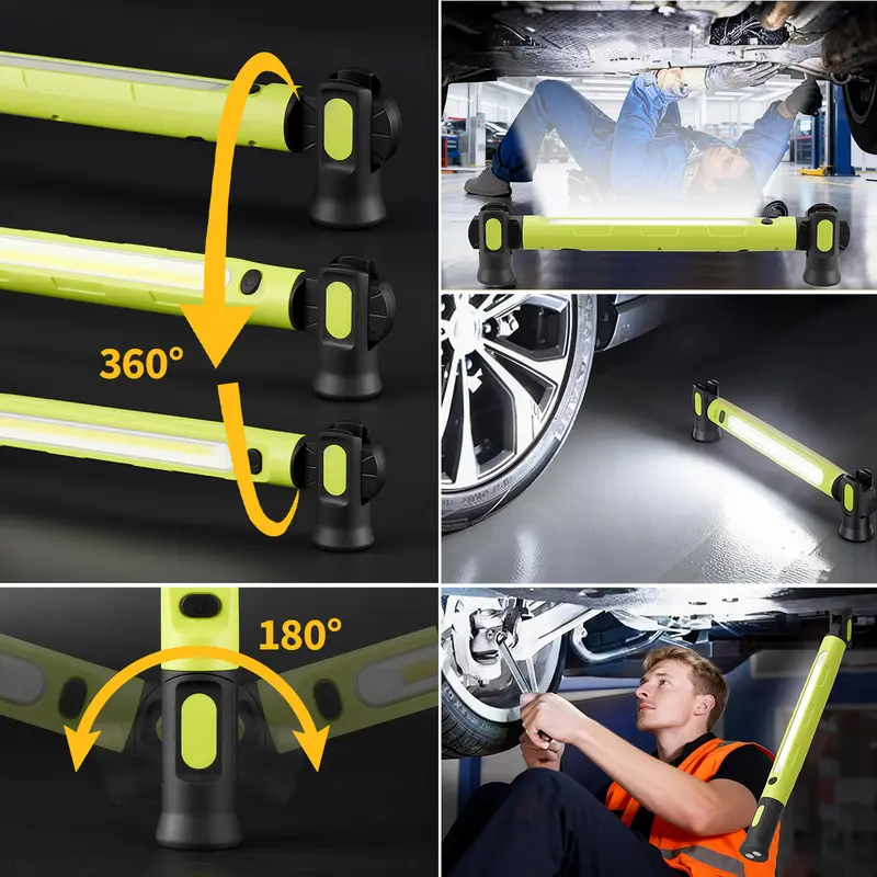 3000LM LED Under Hood Work Light Bar With Magnetic Mount & Rechargeable Battery