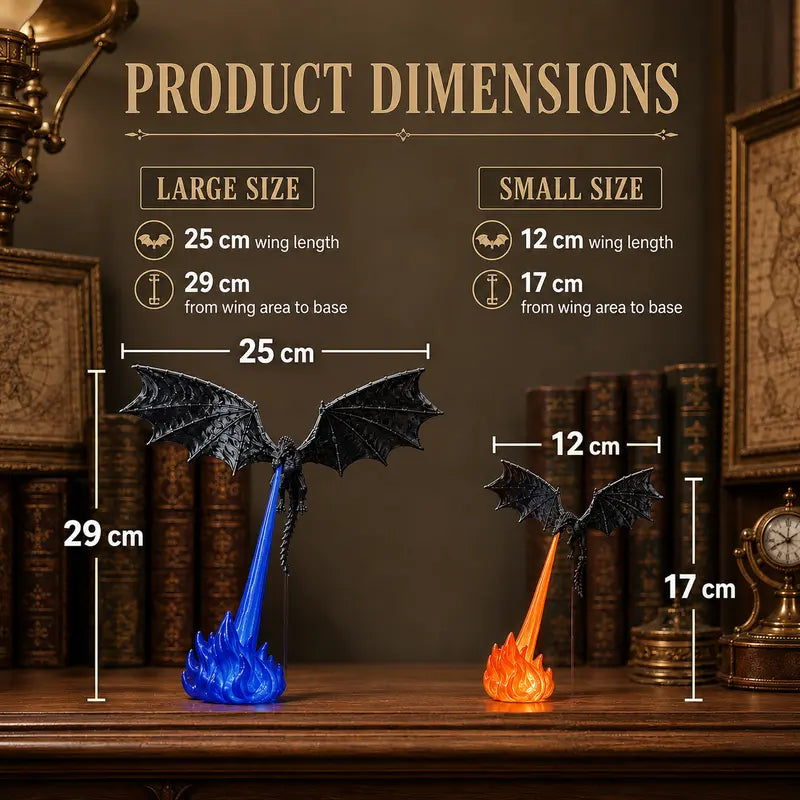 3D Printed Dragon Flame Book Nook with Light