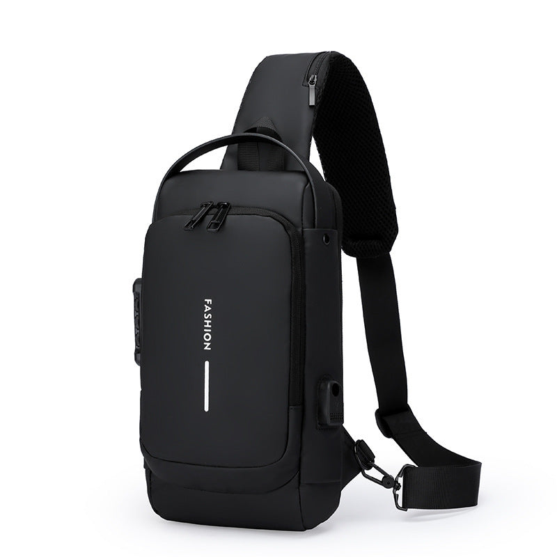 Unisex Crossbody Sling Bag with USB Charging Port