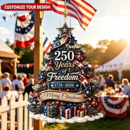 USA 250th Anniversary Christmas Ornament