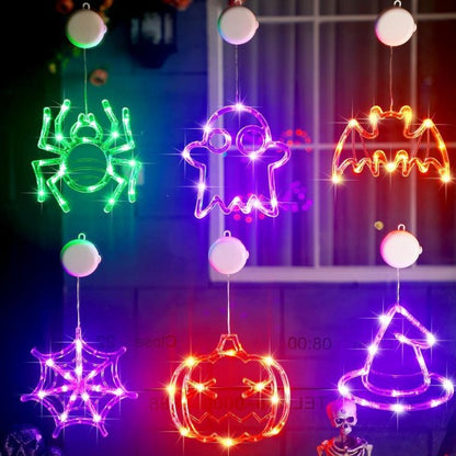 Halloween LED Suction Cup Lights – Spooky Window Decorations