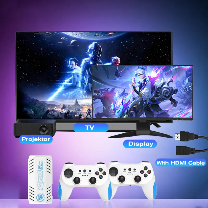 X10 Retro Game Stick with Wireless Controllers & Built-In Classic Games