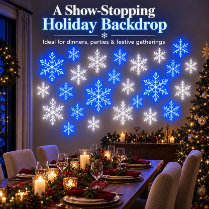 ❄️ Christmas LED Snowflake Wall Lights Set